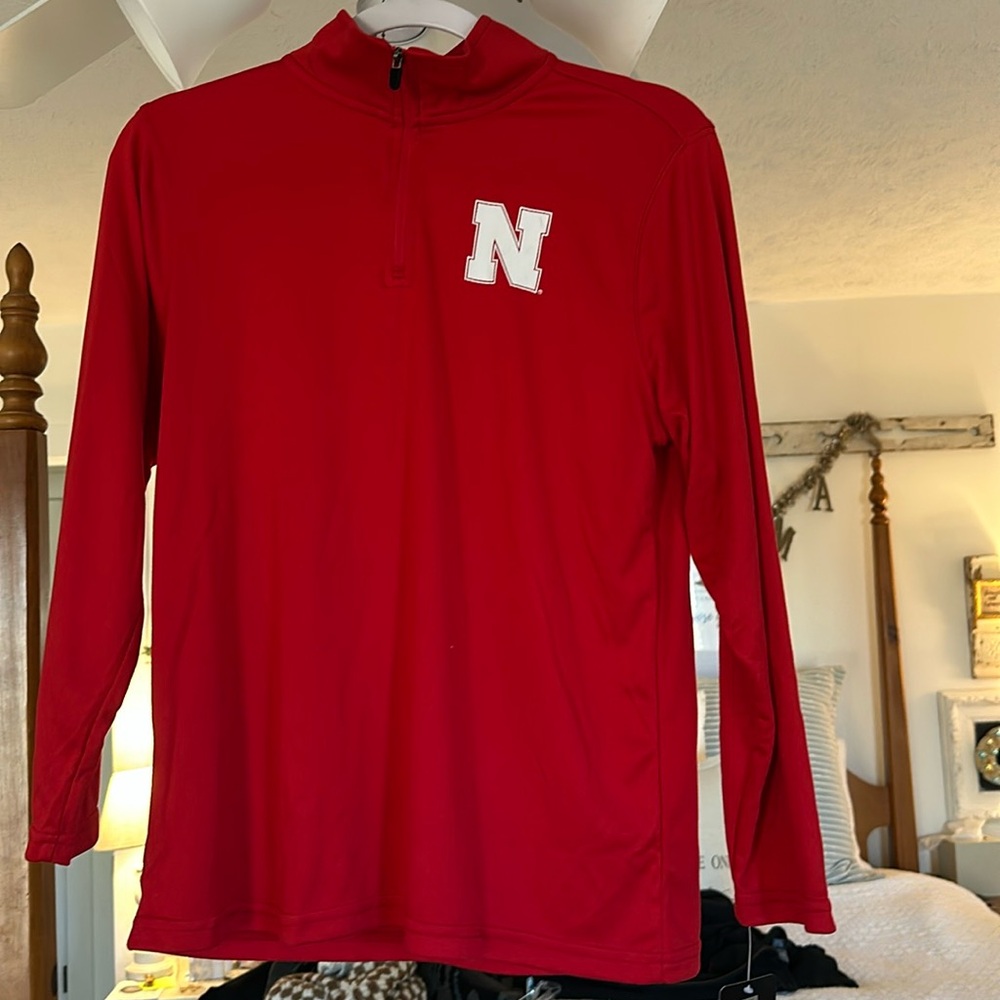 Women’s quarter zip Nebraska pullover. New with tags.